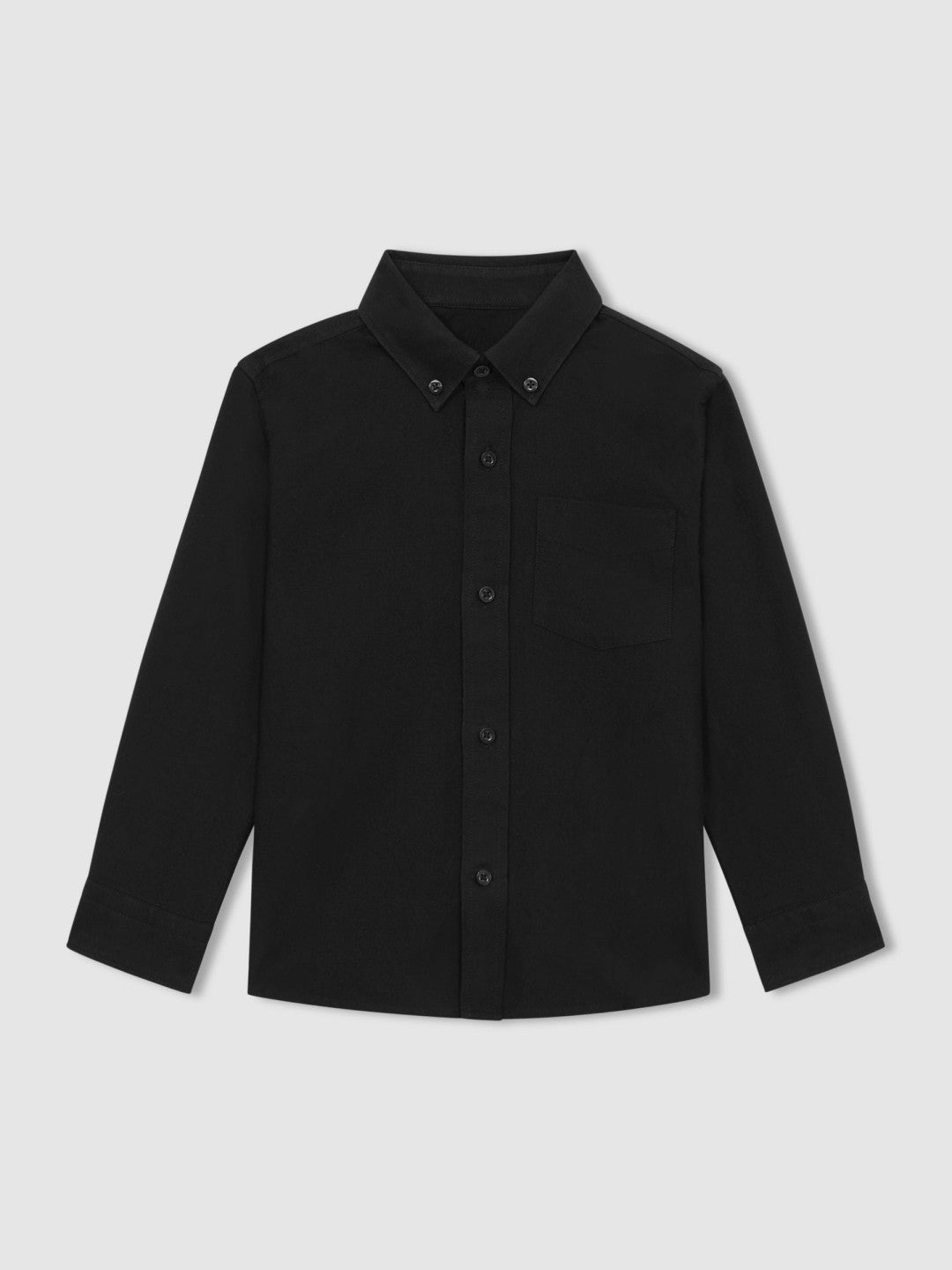 3-9 yrs Button Down Oxford Shirt in Black Children & Baby | Reiss