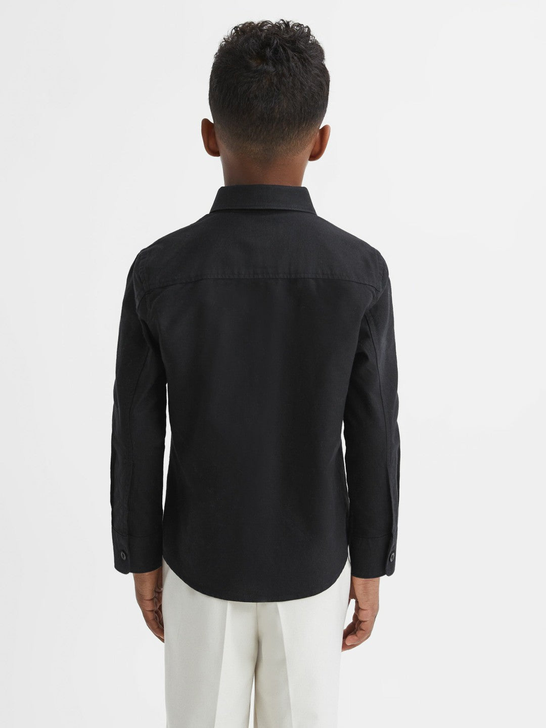 3-9 yrs Button Down Oxford Shirt in Black Children & Baby | Reiss