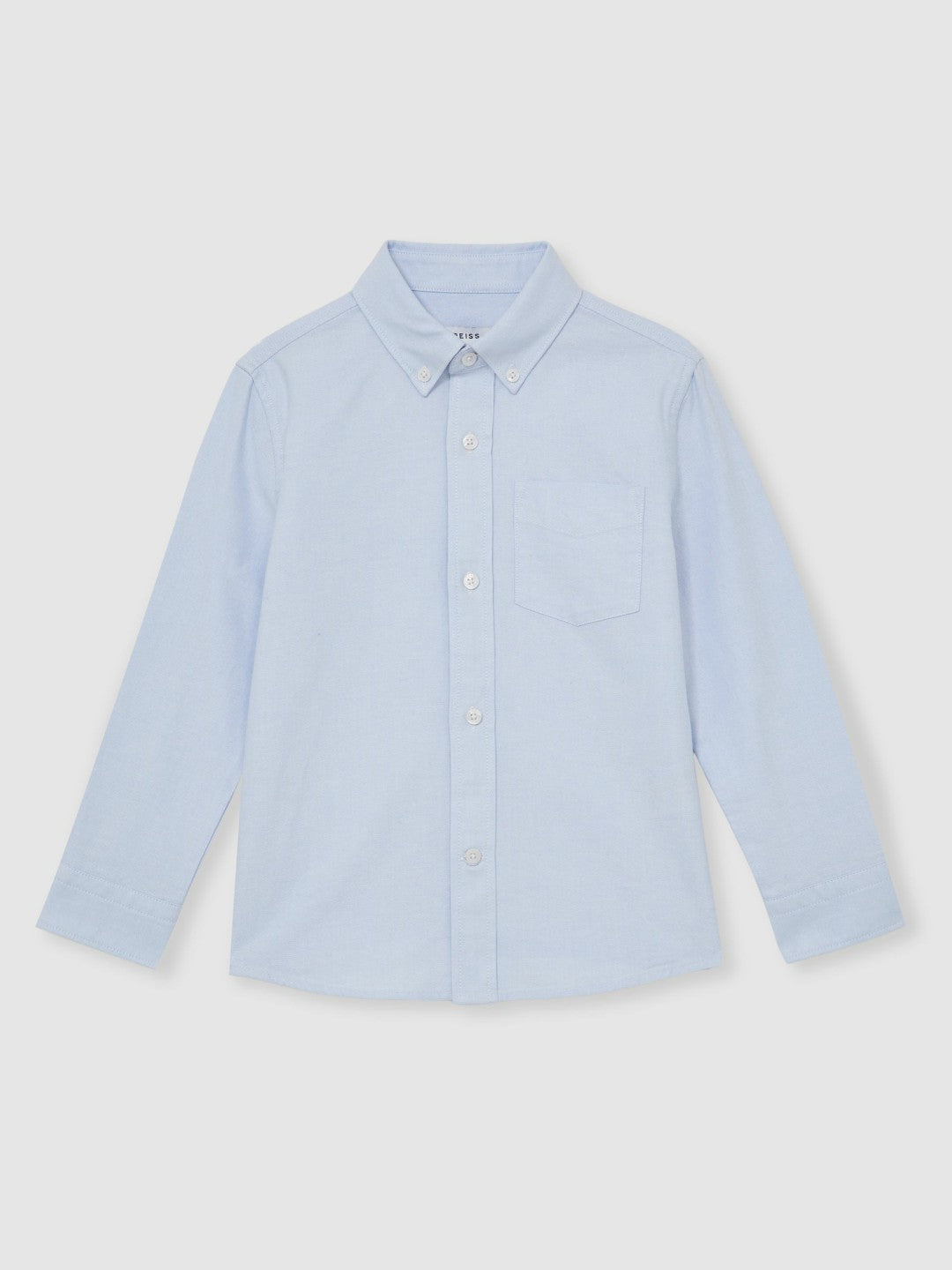 9-13 yrs Button Down Oxford Shirt in Soft Blue Children & Baby | Reiss