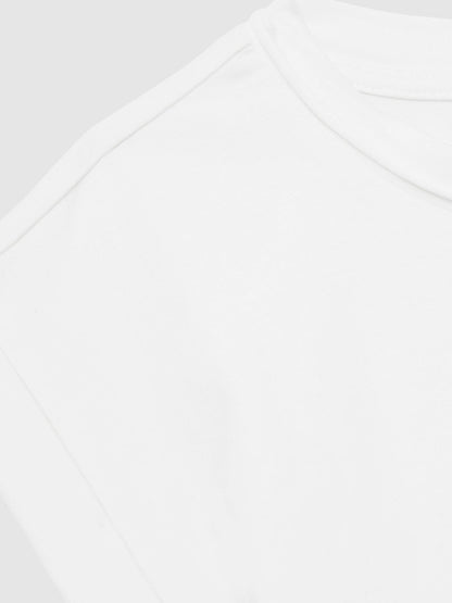 9-13 yrs Cotton-Jersey Cropped T-Shirt in White Children & Baby | Reiss