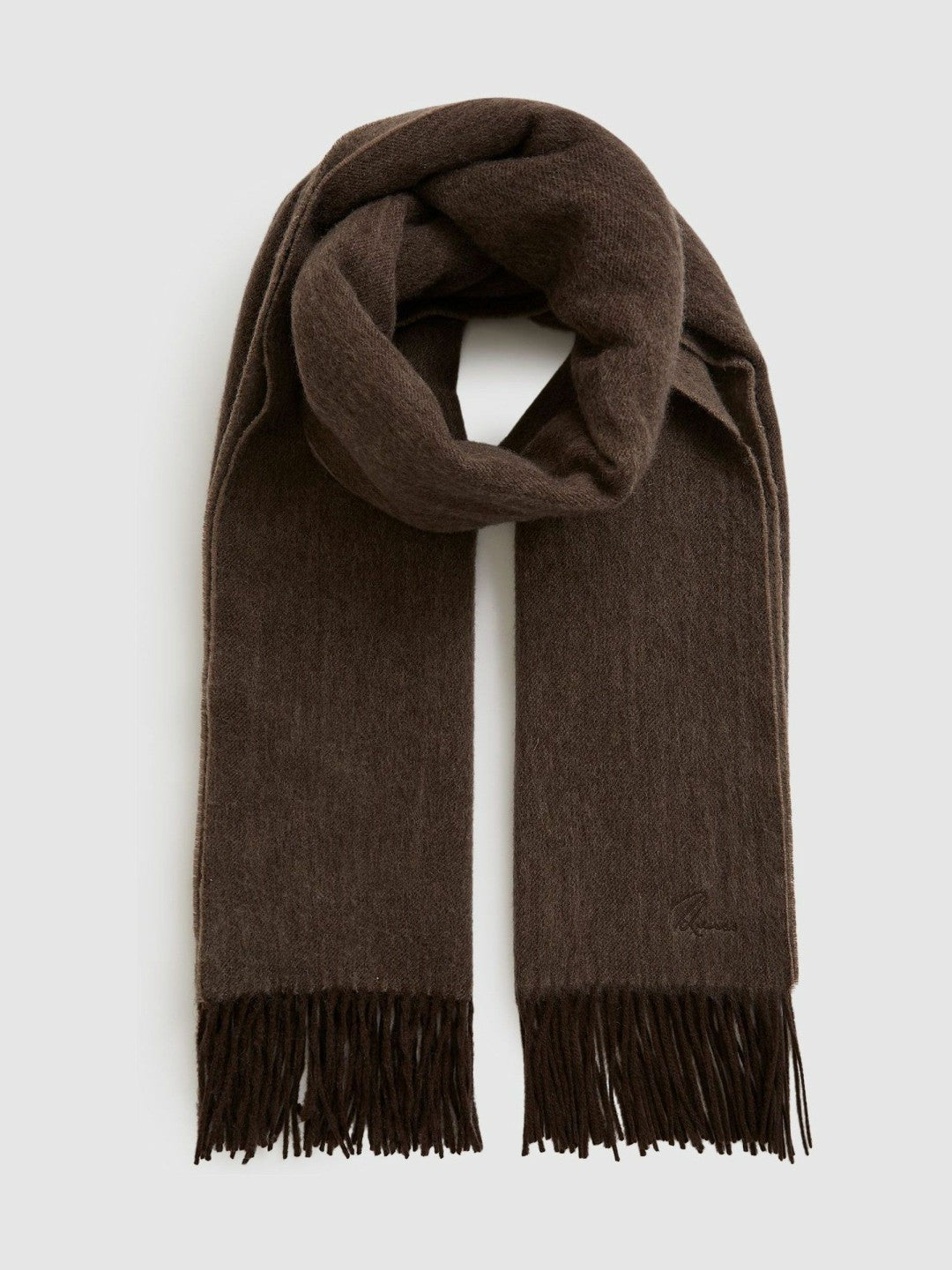 Wool-Cashmere Scarf in Chocolate Women | Reiss