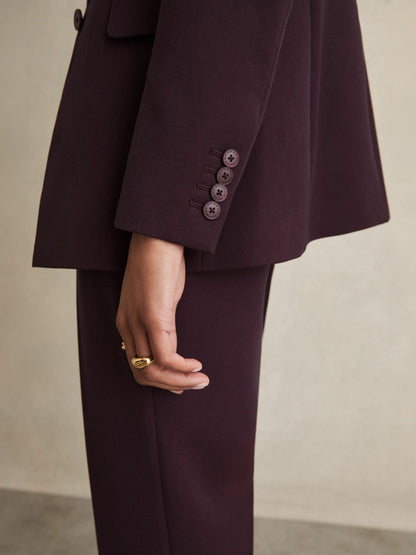 Petite Tailored Single Breasted Suit Blazer in Berry Women | Reiss