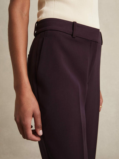 Petite Slim Fit Suit Trousers in Berry Women | Reiss