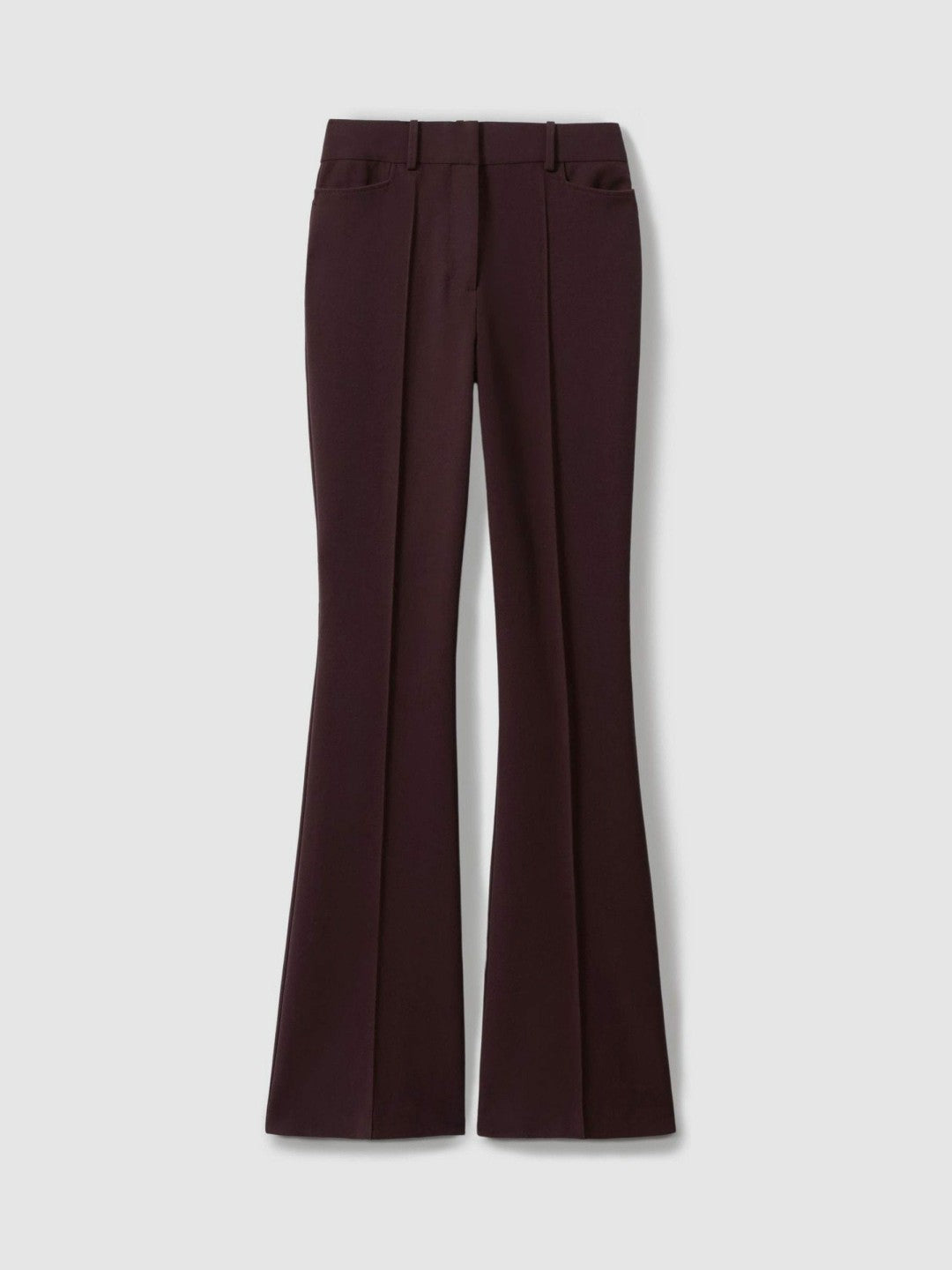 Petite Flared Suit Trousers in Berry Women | Reiss
