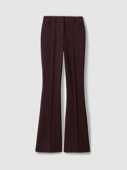 Petite Flared Suit Trousers in Berry Women | Reiss