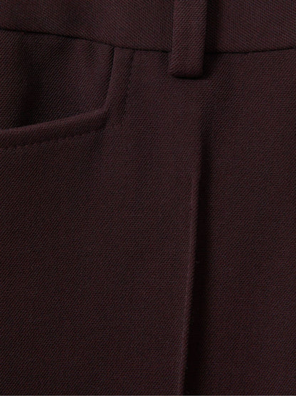 Petite Flared Suit Trousers in Berry Women | Reiss