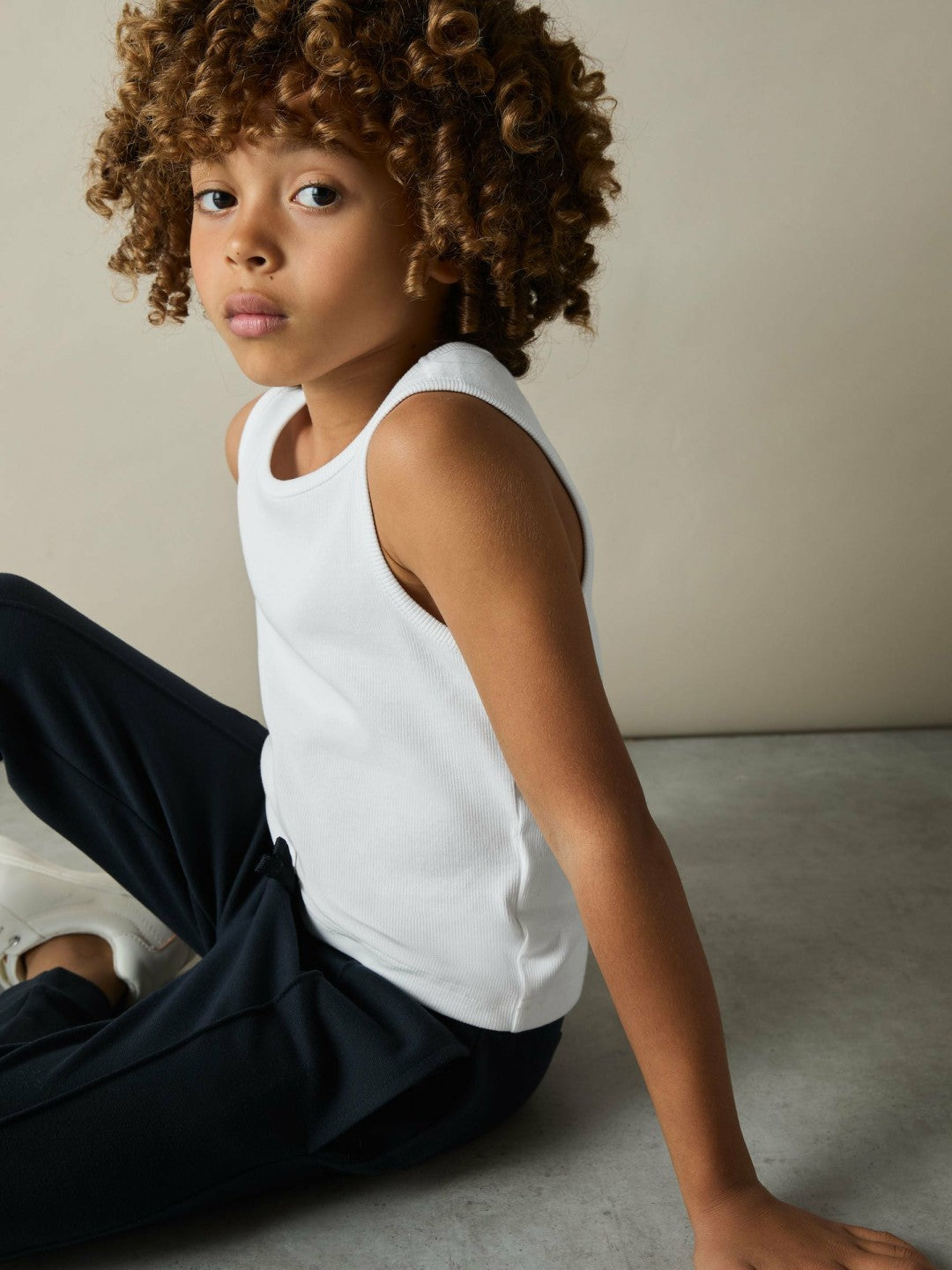 9-13 yrs Cotton Stretch Ribbed Vest 3 Pack in White Children & Baby | Reiss