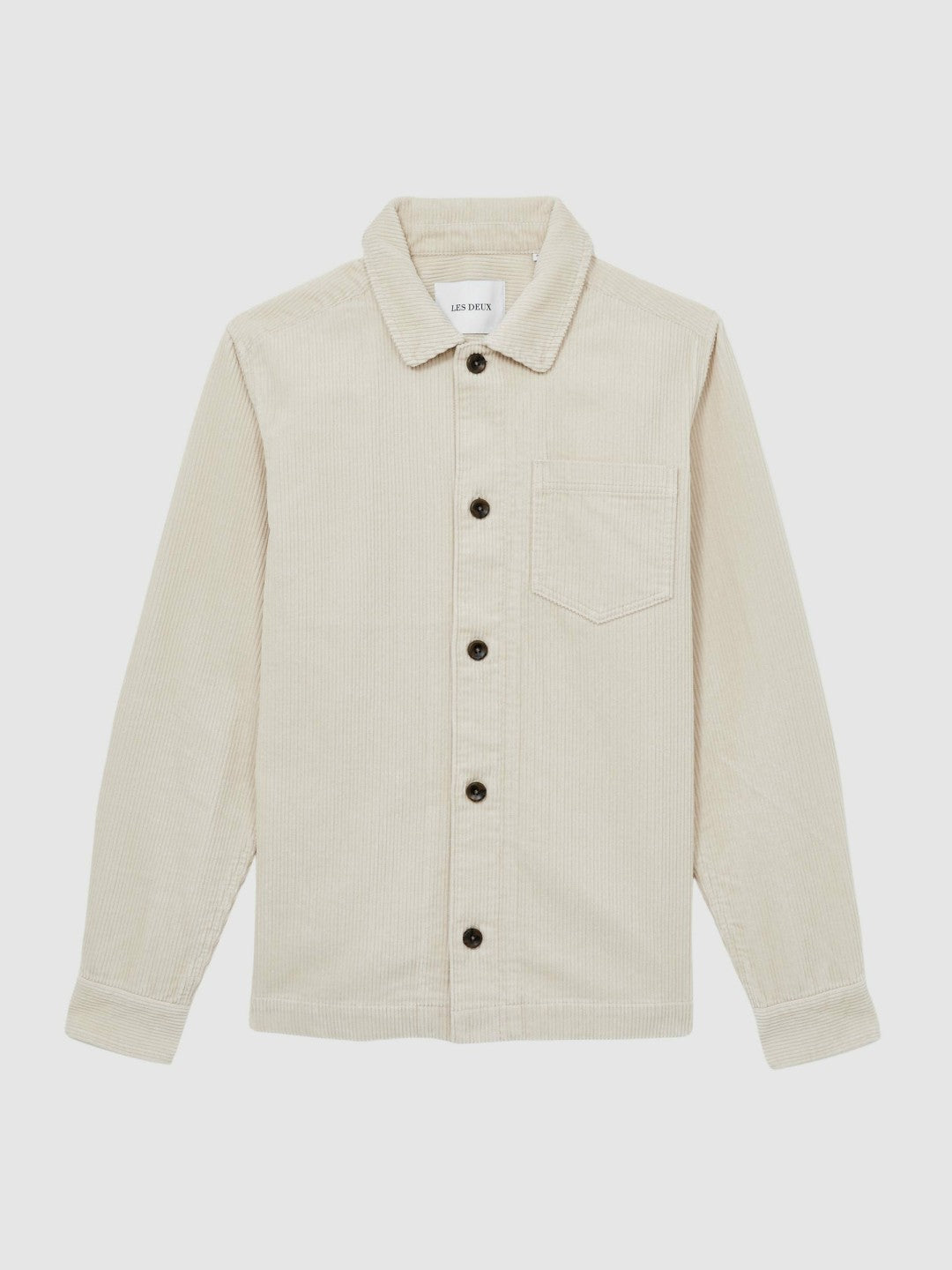 Les Deux Cotton Corduroy Overshirt in Ivory Men | Reiss