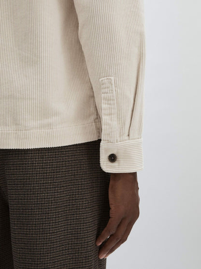 Les Deux Cotton Corduroy Overshirt in Ivory Men | Reiss