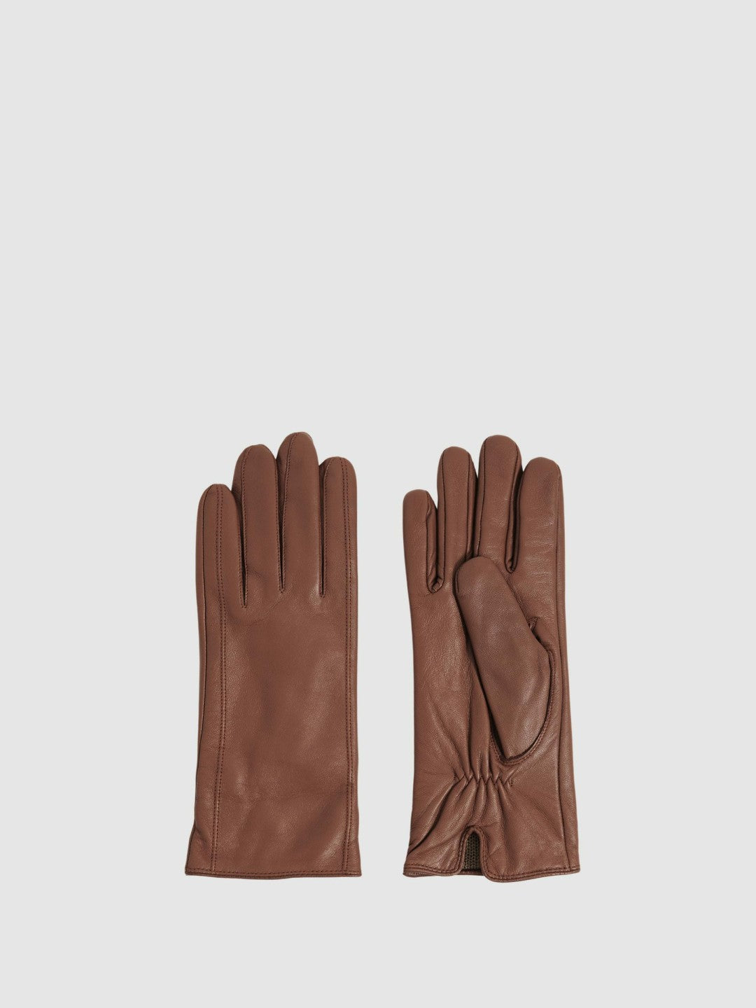 Leather Gloves in Tan Women | Reiss
