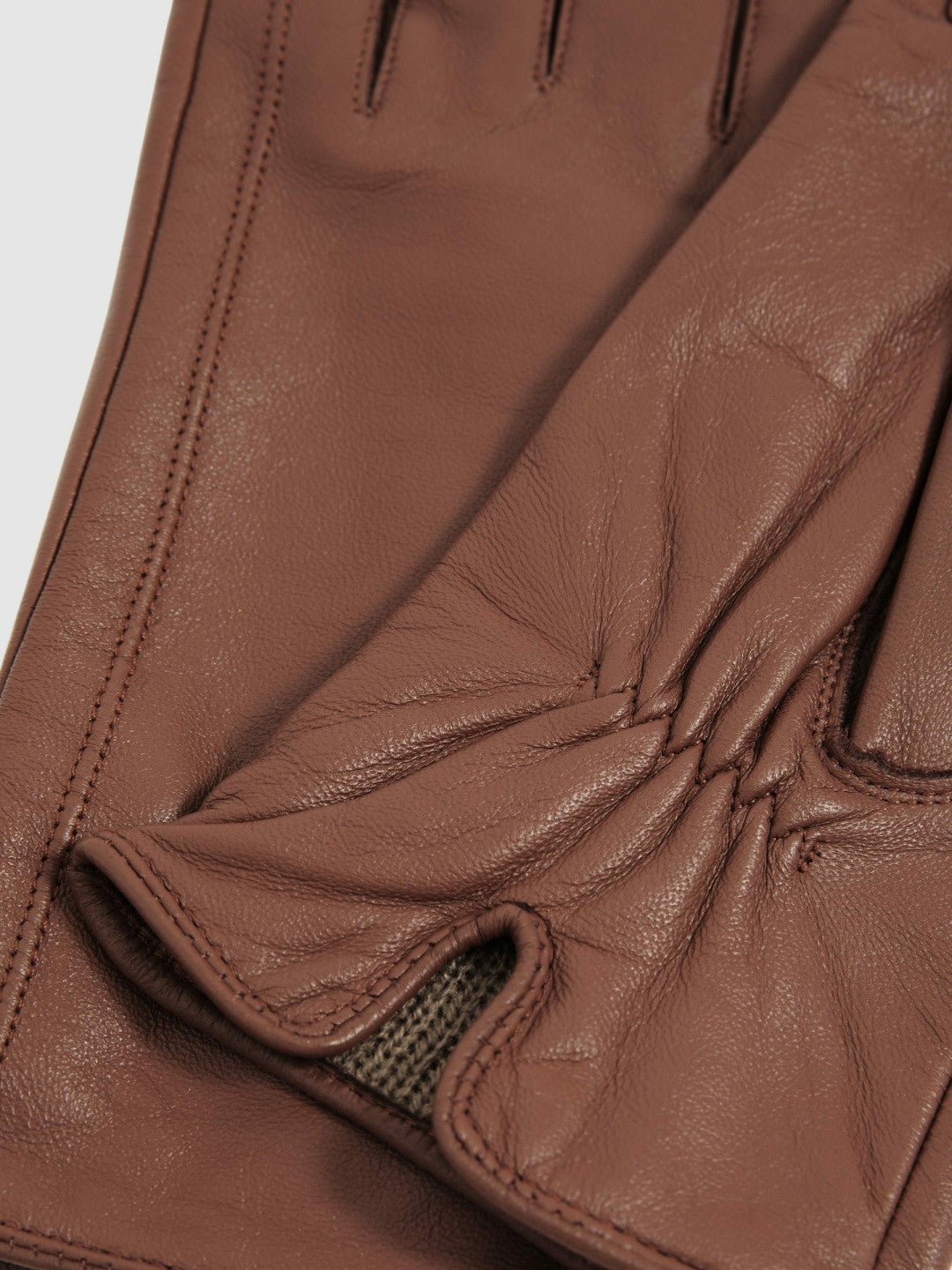 Leather Gloves in Tan Women | Reiss