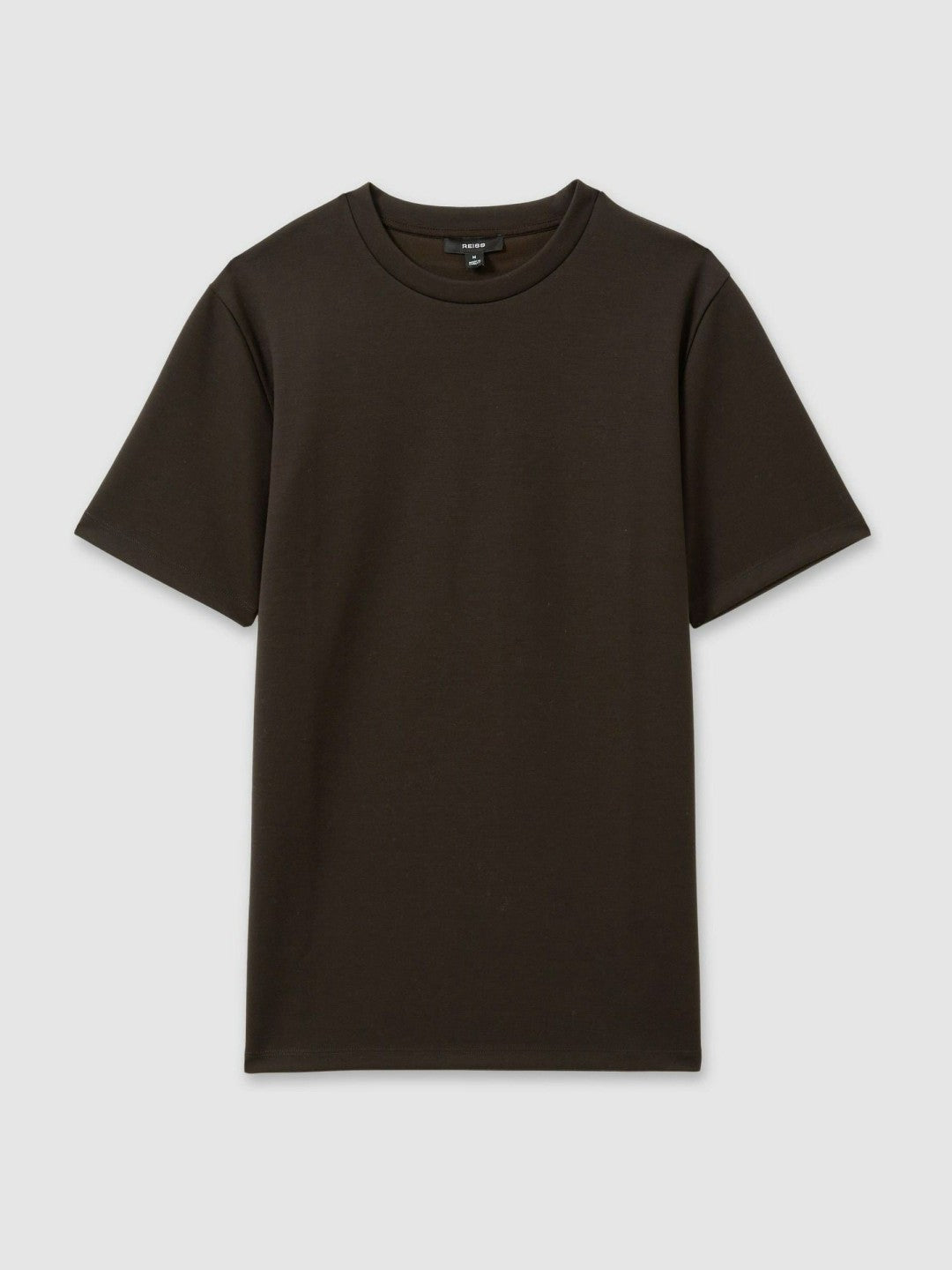 Interlock Jersey Crew Neck T-Shirt in Chocolate Brown Men | Reiss