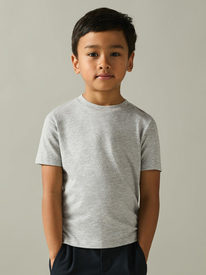 9-13 yrs Crew Neck T-Shirt in Grey Children & Baby | Reiss