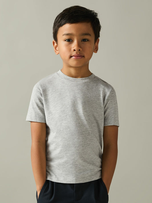 9-13 yrs Crew Neck T-Shirt in Grey Children & Baby | Reiss