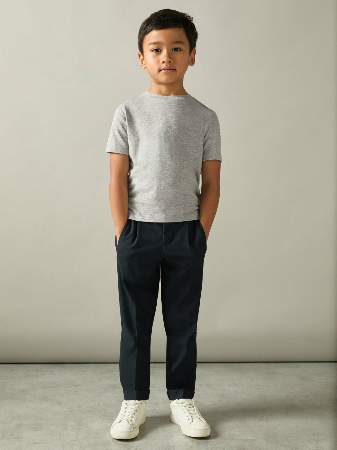 9-13 yrs Crew Neck T-Shirt in Grey Children & Baby | Reiss