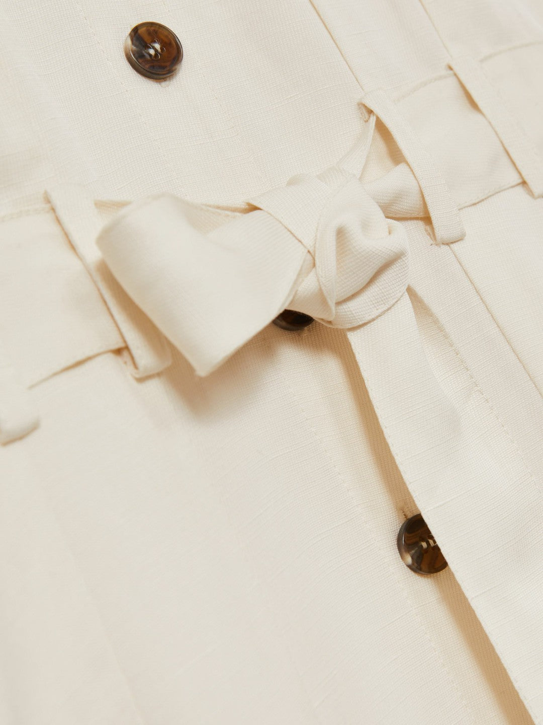 4-9 yrs Tie-Waist Collared Dress in Ivory Children & Baby | Reiss