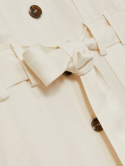 4-9 yrs Tie-Waist Collared Dress in Ivory Children & Baby | Reiss