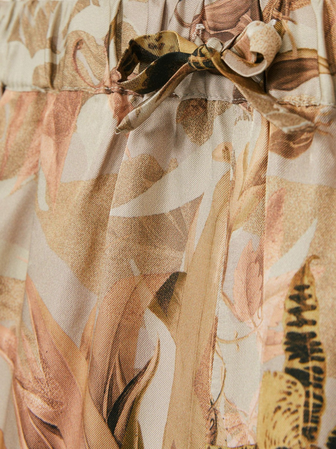 9-13 yrs  | NYBG Satin Floral-Print Shorts in Khaki Children & Baby | Reiss