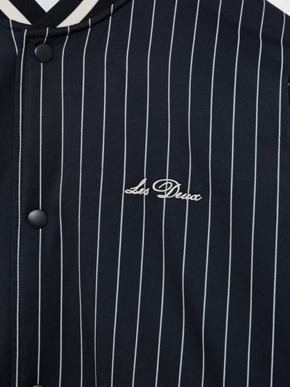 Les Deux Technical Varsity Jacket in Navy Stripe Men | Reiss
