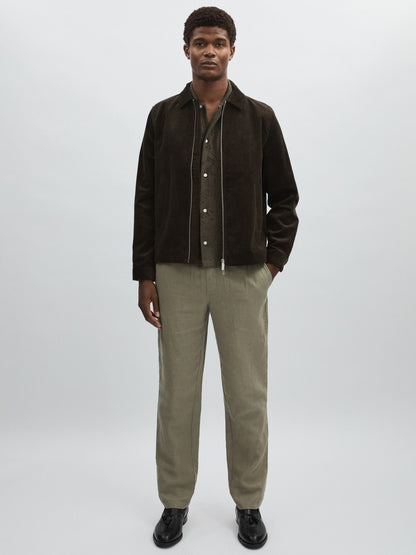 Les Deux Drawstring Trousers in Green/Ivory Men | Reiss