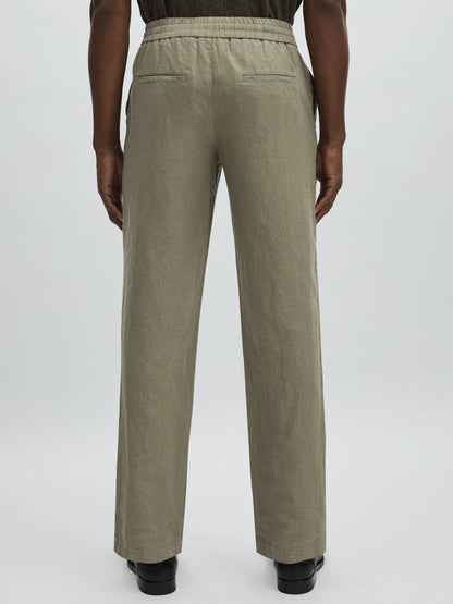 Les Deux Drawstring Trousers in Green/Ivory Men | Reiss