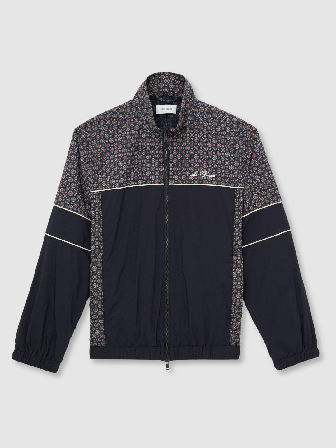 Les Deux Printed Track Jacket in Dark Navy Men | Reiss