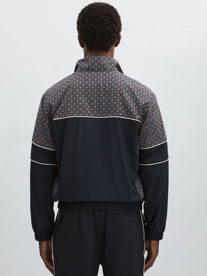 Les Deux Printed Track Jacket in Dark Navy Men | Reiss