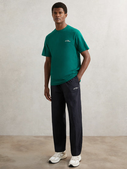 Les Deux Technical Logo Joggers in Dark Navy Men | Reiss