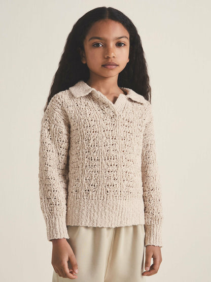 13-14 yrs  | 100 Ciels Bouclé Jumper in Neutral Children & Baby | Reiss