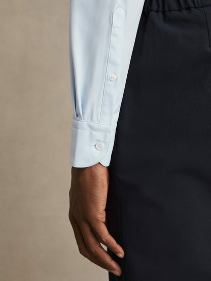 Long-Sleeve Travel Shirt in Soft Blue Men | Reiss