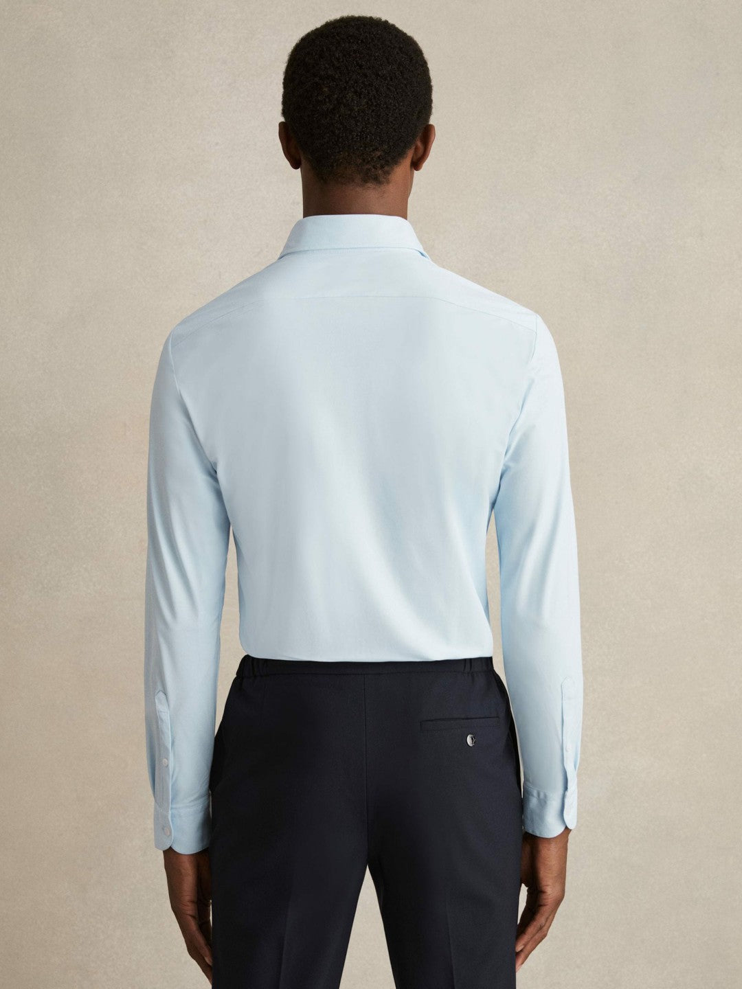 Long-Sleeve Travel Shirt in Soft Blue Men | Reiss