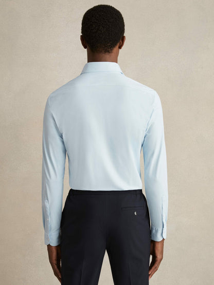 Long-Sleeve Travel Shirt in Soft Blue Men | Reiss
