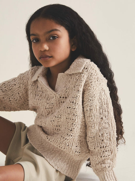 4-9 yrs  | 100 Ciels Bouclé Jumper in Neutral Children & Baby | Reiss