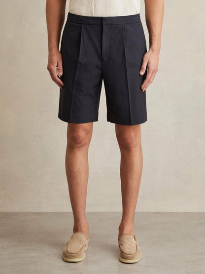 Relaxed Drawstring Shorts in Navy Men | Reiss
