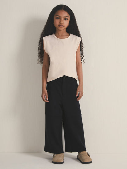 4-9 yrs  | Les 100 Ciels Wide-Leg Joggers in Navy Children & Baby | Reiss