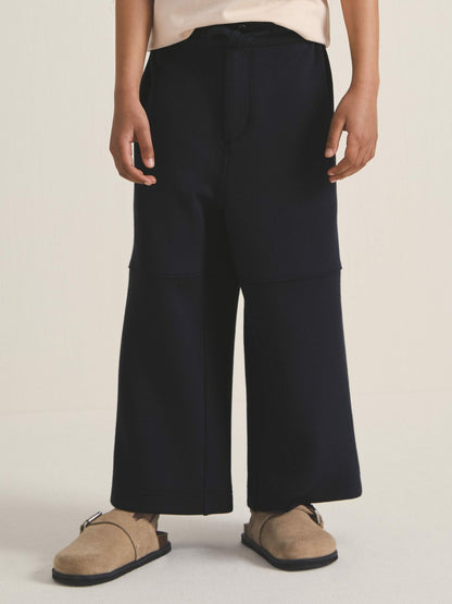 4-9 yrs  | Les 100 Ciels Wide-Leg Joggers in Navy Children & Baby | Reiss