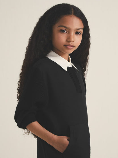 4-9 yrs  | Les 100 Ciels Polo Sweatshirt in Black Children & Baby | Reiss
