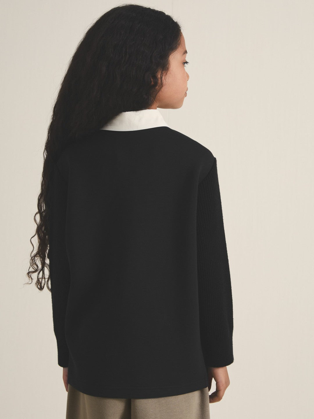 4-9 yrs  | Les 100 Ciels Polo Sweatshirt in Black Children & Baby | Reiss