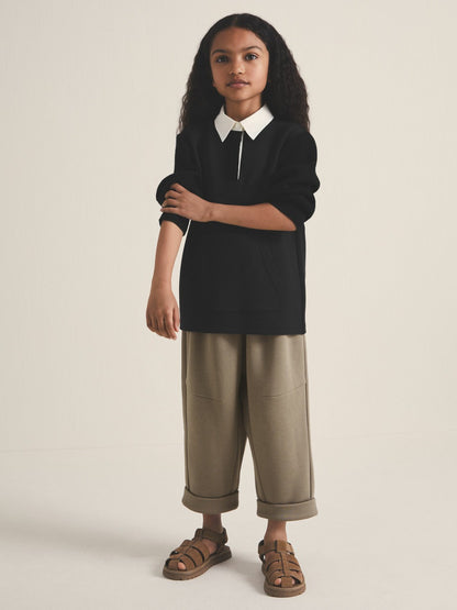 4-9 yrs  | Les 100 Ciels Polo Sweatshirt in Black Children & Baby | Reiss