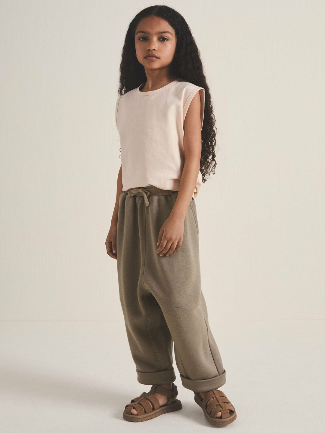 13-14 yrs  | Les 100 Ciels Jersey Joggers in Mink Children & Baby | Reiss