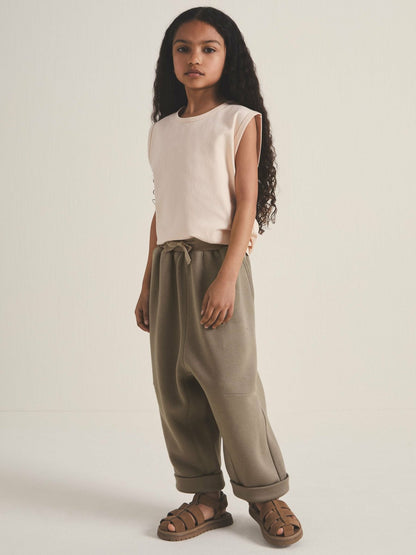 13-14 yrs  | Les 100 Ciels Jersey Joggers in Mink Children & Baby | Reiss