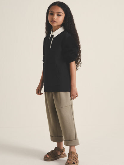 13-14 yrs  | Les 100 Ciels Jersey Joggers in Mink Children & Baby | Reiss