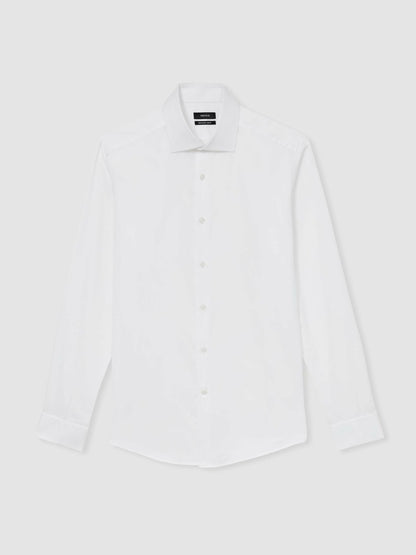 Slim Fit Slim-Fit Cotton-Sateen Shirt in White Men | Reiss