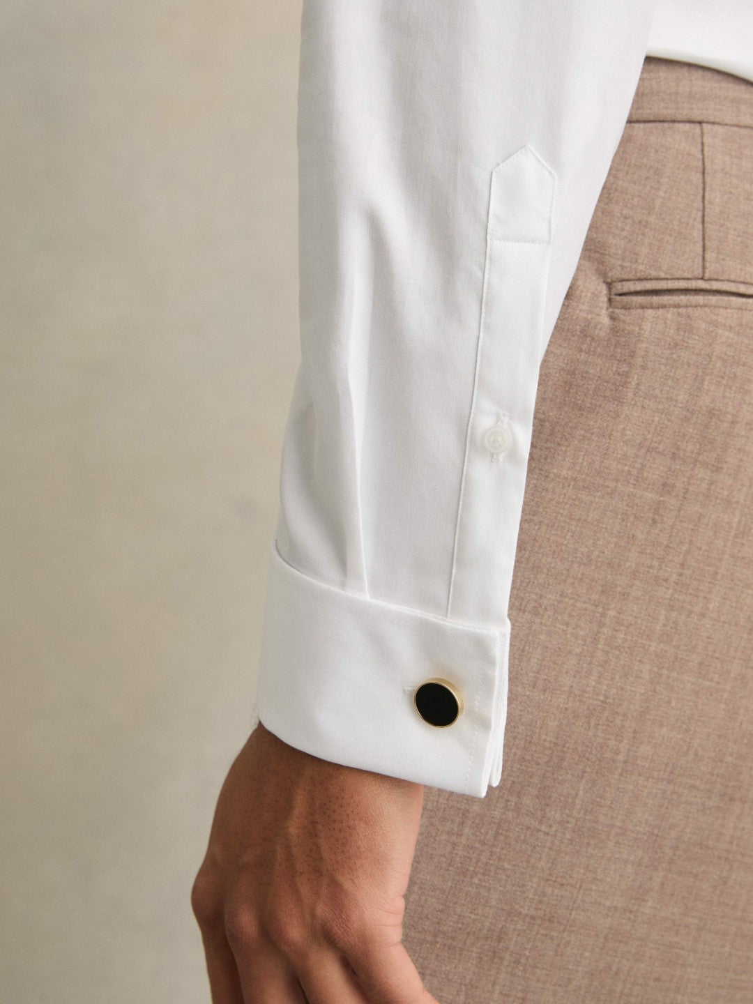 Slim Fit Slim-Fit Cotton-Sateen Shirt in White Men | Reiss