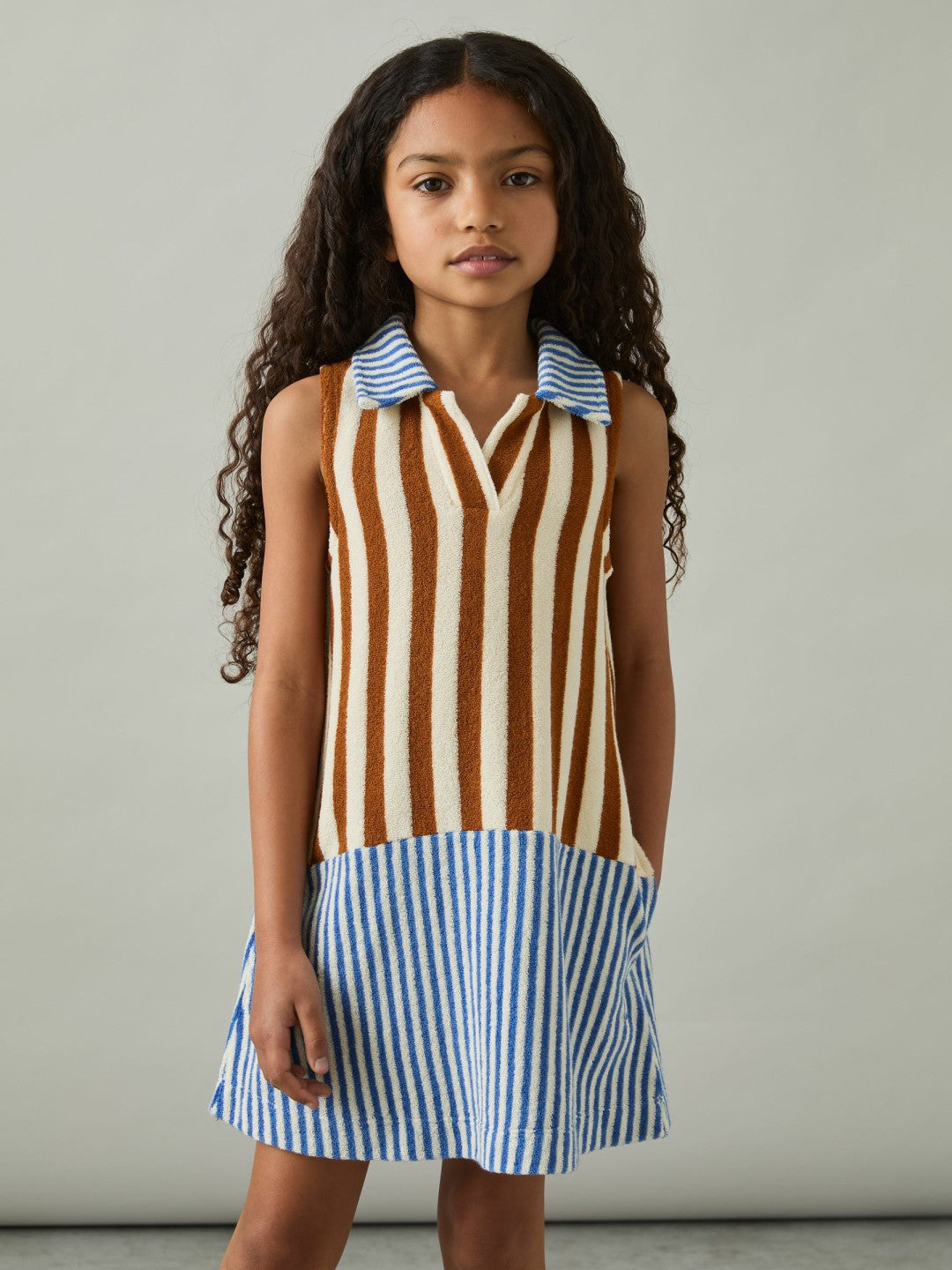 4-9 yrs Towelling Stripe Dress in Multi Children & Baby | Reiss