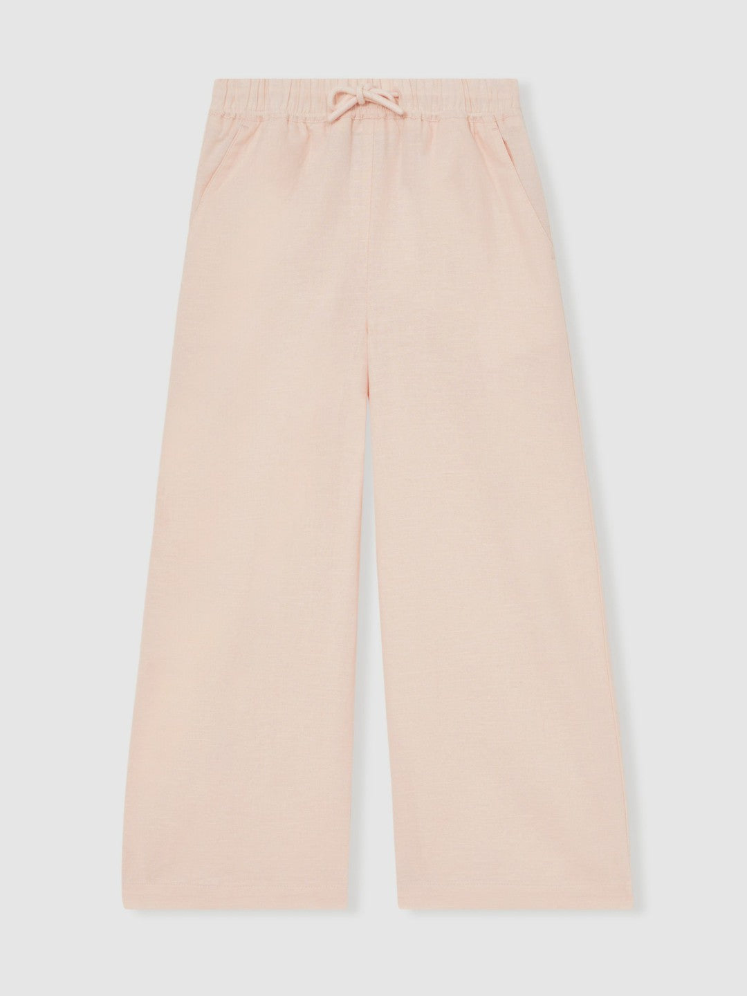 Cotton-Linen Drawstring Trousers in Pink Children & Baby | Reiss