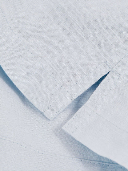 9-13 yrs Cotton-Linen Drawstring Shorts in Soft Blue Children & Baby | Reiss
