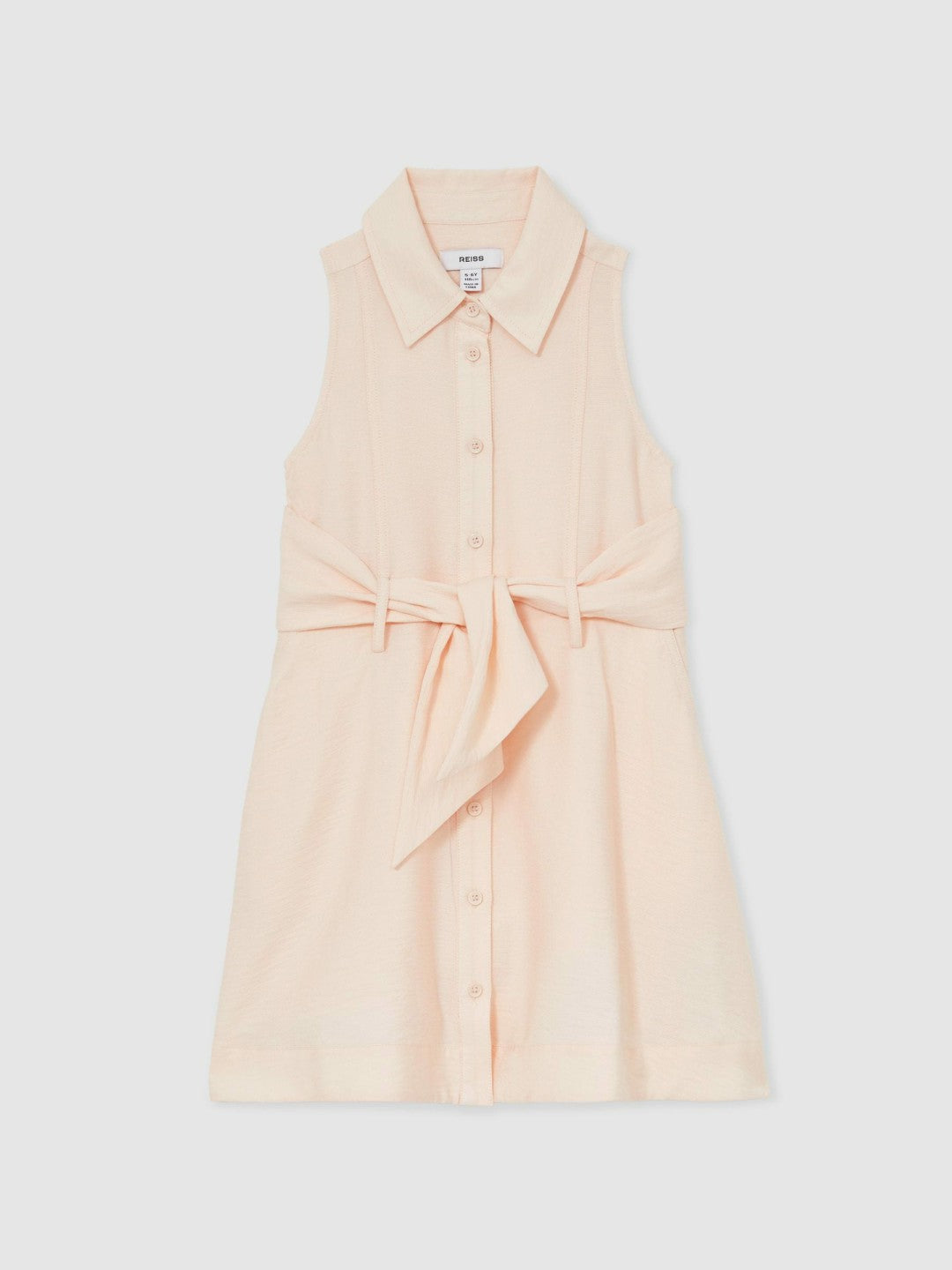 4-9 yrs Tie-Waist Collared Dress in Pink Children & Baby | Reiss