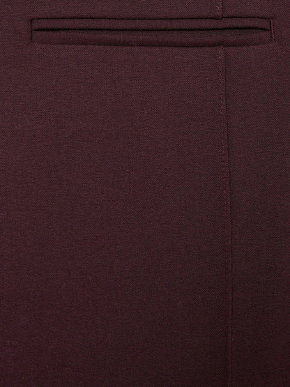 High Rise Flared Trousers in Burgundy Women | Reiss