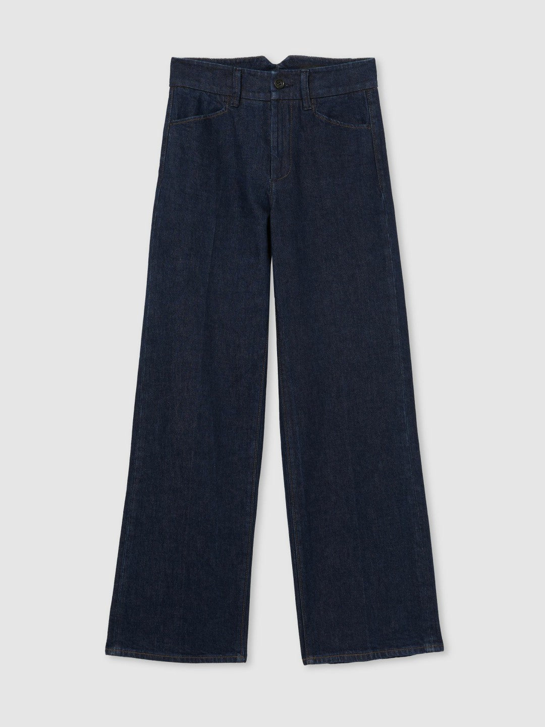 Paige Petite Wide-Leg Jeans in Dark Edinburgh Blue Women | Reiss